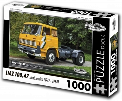 Puzzle Retro-mașini Truck LIAZ 100.47 cap tractor pentru semiremorci (1977–1984) – 1000 piese