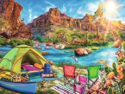 Puzzle RAVENSBURGER Camping în canion 1500 piese