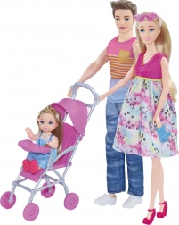 Păpușă însărcinată cu familia 30 cm