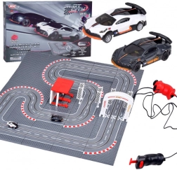 Pistă de curse BUGATTI din cărămizi cu 2 mașini cu telecomandă
