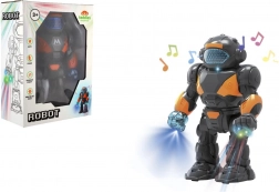 Robot de mers din plastic cu lumini și sunete 22 cm