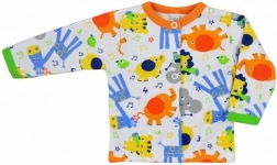 Jachetuță pentru bebeluși din bumbac Bobas Fashion Zoo portocaliu