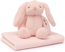 Set cadou BABY MIX – iepuraș din pluș și halat 0–12 luni