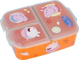 Cutie pentru prânz pentru copii cu 3 compartimente - Peppa Pig portocaliu
