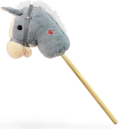 Cal de pluș pe băț Milly Mally Grey
