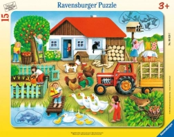 Puzzle cu 15 piese – Ce se potrivește aici? La țară RAVENSBURGER