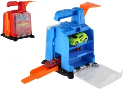 Garaj din plastic cu mecanism de lansare și 2 mașinuțe