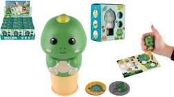 Ștampilă pentru copii cu autocolante dinozaur – set creativ