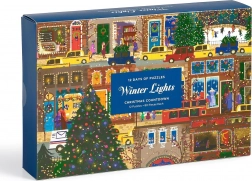 Calendar de advent cu puzzle lumini de iarnă
