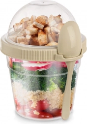 Pahar pentru iaurt cu linguriță și bol pentru müsli 400 ml