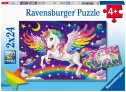 Puzzle Ravensburger – unicorn și pegas 2×24 piese