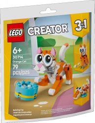Set de construcție Creator 3 în 1 – pisică roșcată, crocodil și bufniță