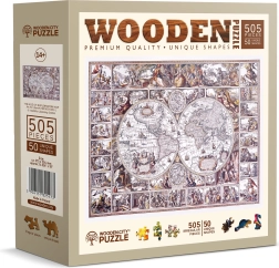 Puzzle din lemn WOODEN CITY Harta epocii marilor descoperiri, 505 piese