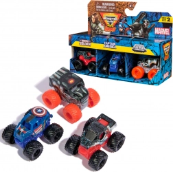 Monster Jam Mini Jams – set de 3 mini camioane MARVEL: Winter Soldier, Captain America, War Machine