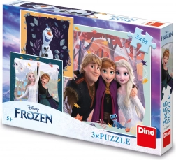 puzzle disney frozen toamna veselă 3x55 piese