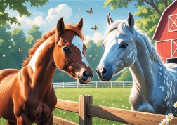 TREFL Puzzle Cai pe poiana 200 piese