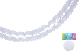 Ghirlandă albă din hârtie 3,6 m