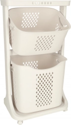 Organizator mobil pe două niveluri pentru rufe și jucării