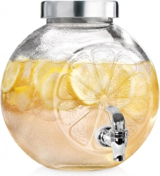 Dozator de băuturi din sticlă cu robinet 5,4 l