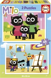 Puzzle Milo 2x48 piese de la EDUCA