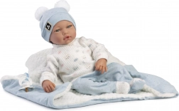 Guca păpușă realistică bebeluș cu corp moale textil 38 cm