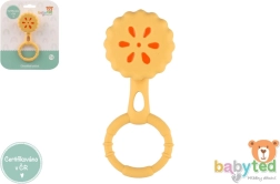 Zornăitoare și inel de dentiție din silicon pentru bebeluși Babyted 13 × 5 cm