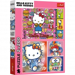 Puzzle 2x200 Hello Kitty și prietenii
