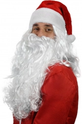 Perucă de Moș Nicolae cu barbă pentru adulți