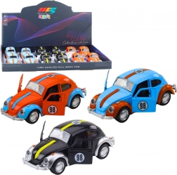 Garbă metalic retro cu mecanism pull-back și uși care se deschid 1:36