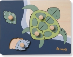Hauck puzzle din lemn cu mânere Turtle
