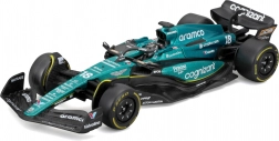 bburago 1:43 formula 1 aston martin amr23 #18 lance stroll – model din metal cu șofer în cutie cadou