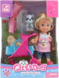 Păpușă cu cărucior pentru animale de companie