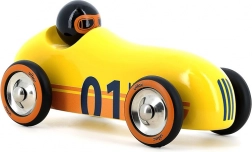 Vilac mașină din lemn sport vechi galbenă