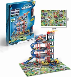 Mega parcare pe mai multe niveluri cu covoraș și accesorii