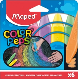Maped cretă pentru trotuar – set 6 culori
