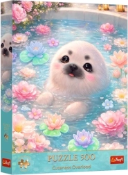 Puzzle Premium Plus Cuteness Overload Sladká tuleň - 500 de piese
