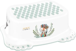 Scăunel antiderapant pentru baie pentru copii Wild & Free vulpe – alb