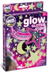 Steluțe strălucitoare fosforescente GLOW GLITTER STARS