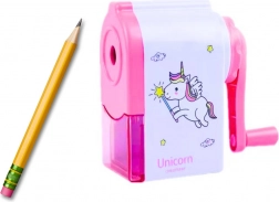 Ascuțitoare cu Manivelă Unicorn Roz