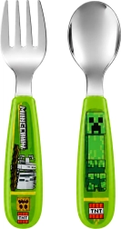Tacâm pentru copii Minecraft – furculiță și lingură