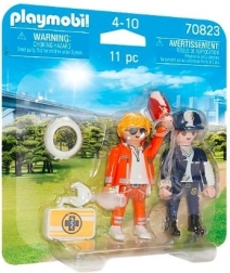 Playmobil Duo Pack Medicul de Urgență și Polițista