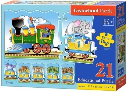 Puzzle educațional tren 13 piese