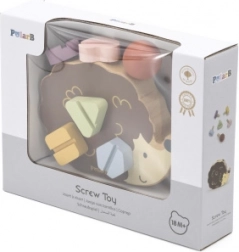 VIGA PolarB Jucărie din lemn Arici cu șuruburi Montessori