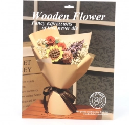 Floarea soarelui 3D din lemn