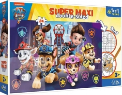 Puzzle Super Maxi 24 – PAW PATROL: THE MOVIE, de colorat pe ambele fețe