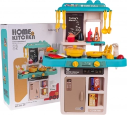 Bucătărie pentru copii cu iluminare și sunete, 43 piese – Albastru