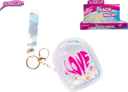 Glamour mini rucsăcel – breloc holografic LOVE