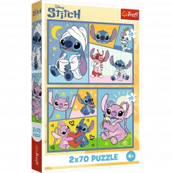 Puzzle 2x70 - Disney Lilo și Stitch - Fără plictiseală cu Stitch