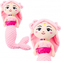 Drăguță sirenă roz de pluș 32cm