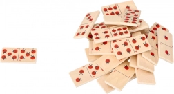 Domino din lemn cu buburuze